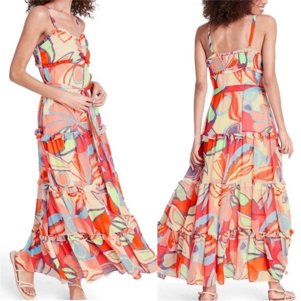 Alexis Colorful Floral Tiered Maxi Dress